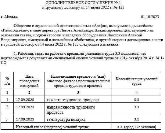 Особые критерии для компенсации