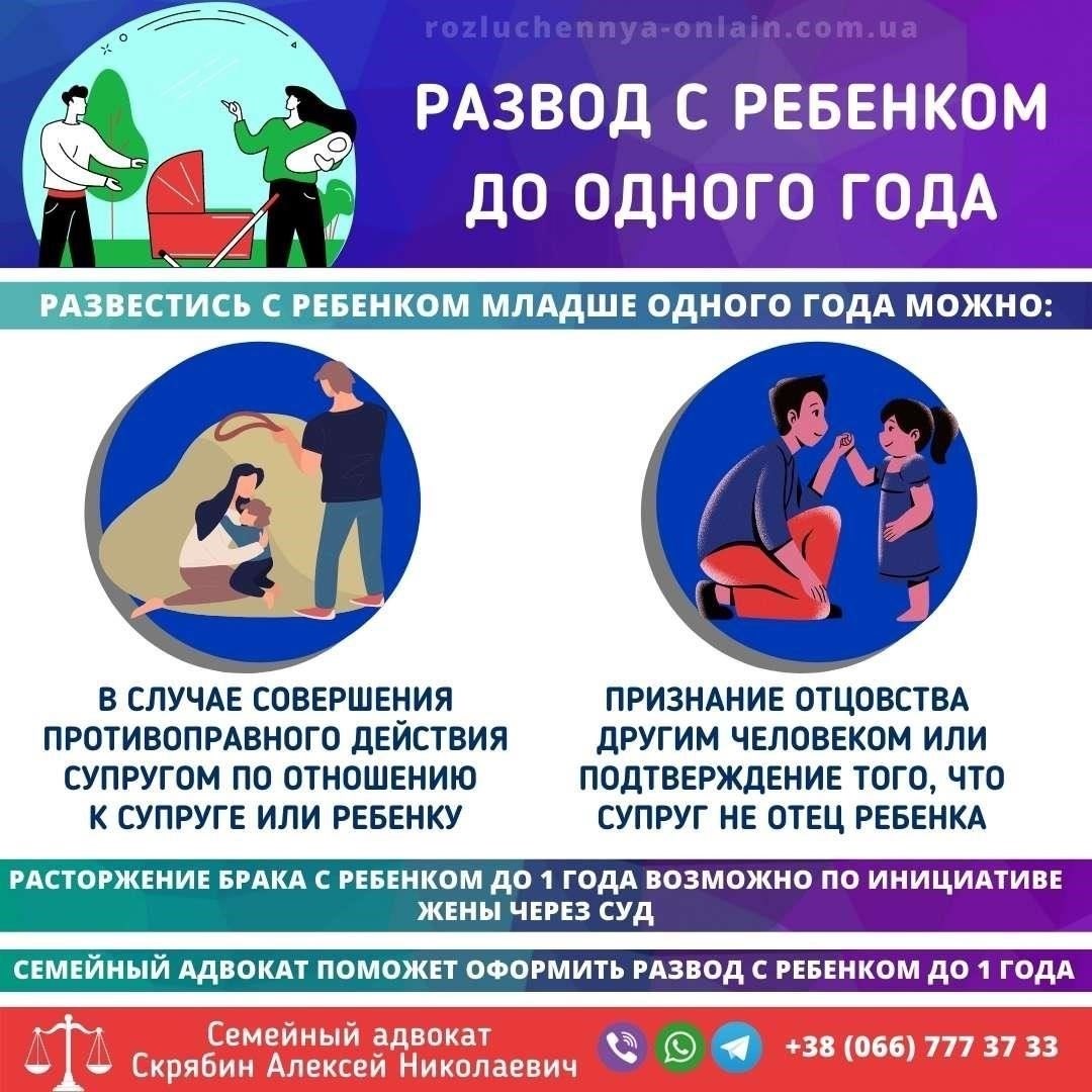 Понимание процедуры развода, если у вас есть ребенок в возрасте до 1 года
