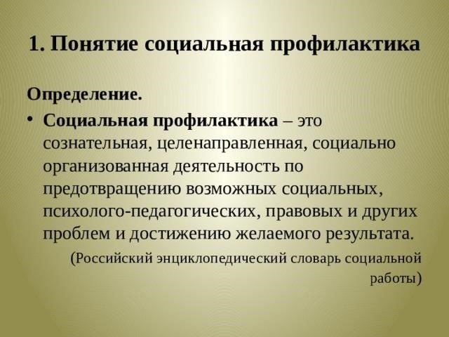 Профилактика социальных проблем