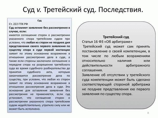 Влияние решения третейского суда на учет возврата долга